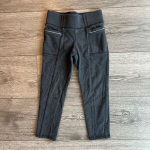 Sonoma Girls Stretchy Elastic Waist Legging Pant with Pockets Glitter Gray 6